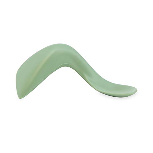 Kizingo Left-Handed Curved Baby Spoons for Baby-Led Weaning (1-Pack, Sage Green)