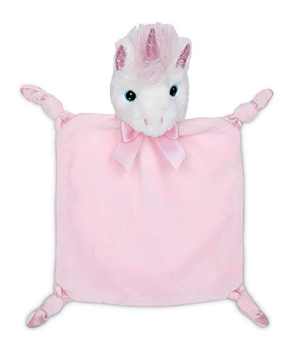 Bearington Baby Wee Dreamer, Small Unicorn Stuffed Animal Lovey Security Blanket, 8" x 7"