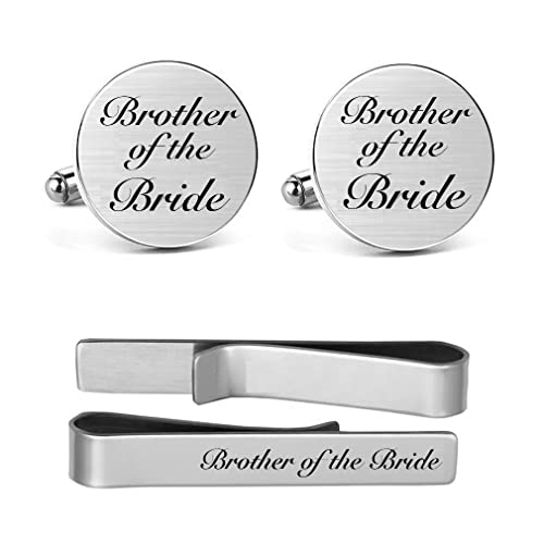MUEEU Father of the Bride Cufflink Engraved I Will Always Be Your Little Girl Dad Father Tie Bar