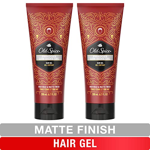 Old Spice, Hair Gel for Men, Low Shine, High Hold, Matte Finish, Swagger, 6.7 oz, Twin Pack
