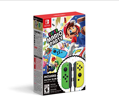Super Mario Party + Neon Green/ Neon Yellow Joy-Con Set - Nintendo Switch