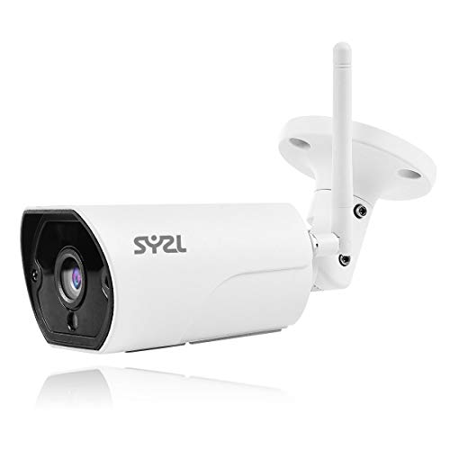 SY2L 960P Outdoor WiFi Wireless Security Bullet Camera, Two-Way Audio, IR LED Night Vision, Motion Detection Alarm/Recording, Support Max 64GB SD Card, Home Video Weatherproof Surveillance IP Camera