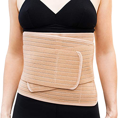 Emma + Ollie Postpartum Belly Wrap Belly Band Maternity Recovery Adjustable Abdominal Belt for Weight Loss and Postpartum - Sizes 2-12