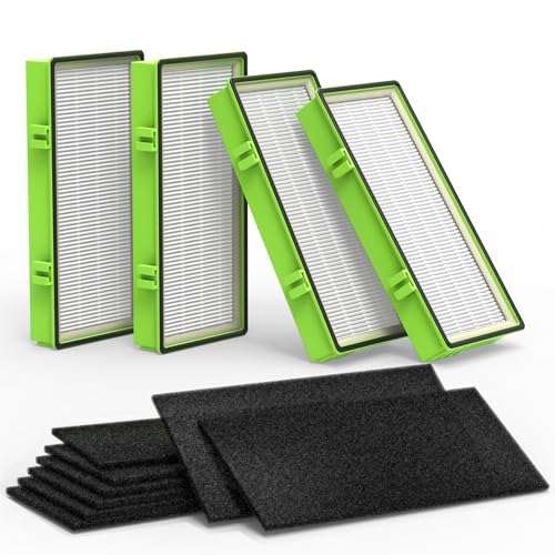 Colorfullife 4 True HEPA + 8 Pre-Filter Aer1 Filter Replacement Compatible With Holmes AER1 Air Purifiers, Replacement Parts # HAPF30AT, HAPF300AH-U4R, HAP242-NUC