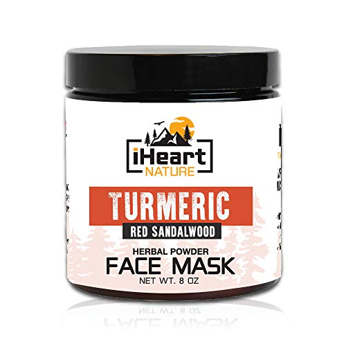 Book Cover Turmeric Face Mask (DIY Powder with Organic Fenugreek Red Sandalwood) Clears Pores Brightens Skin (Anti-Aging Natural Herbal Cleansing Ayurvedic Mud) Secret Indian Clay Facial Mask