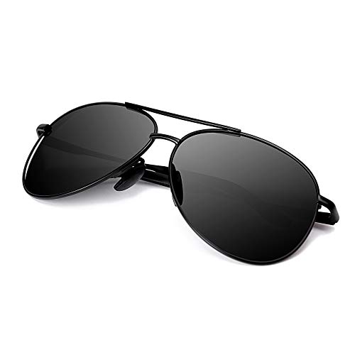 Polarized Aviator Sunglasses for Men - goudi Metal Frame driving UV 400 Protection Mens Women Mirror Sunglasses 8002