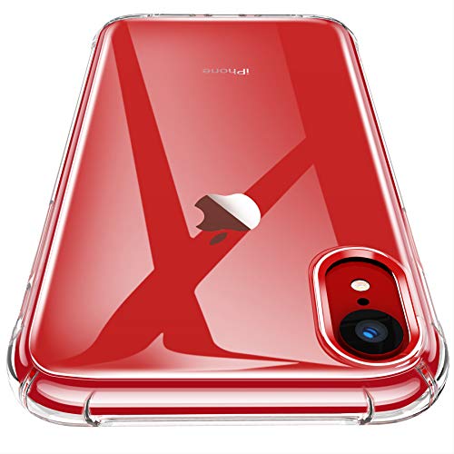 CANSHN Compatible with iPhone XR Case 6.1'', Clear Protective Heavy Duty Case with Soft TPU Bumper [Slim Thin] Case - Crystal Clear