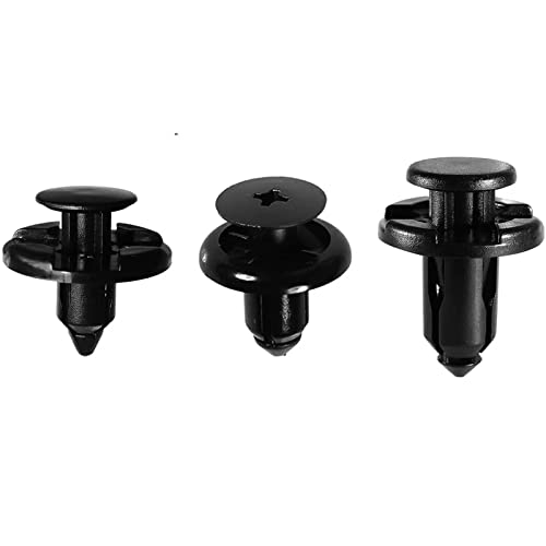 Michaelia Compatible with Subaru Push Type Retainer Fasteners Rivets Clips OEM Upgrade 3 Sizes -8mm 8mm 10mm-90PCS-Very Durable,Tight-Premium Auto Nylon- 90914-0007 90913-0067 Nissan 01553-09321