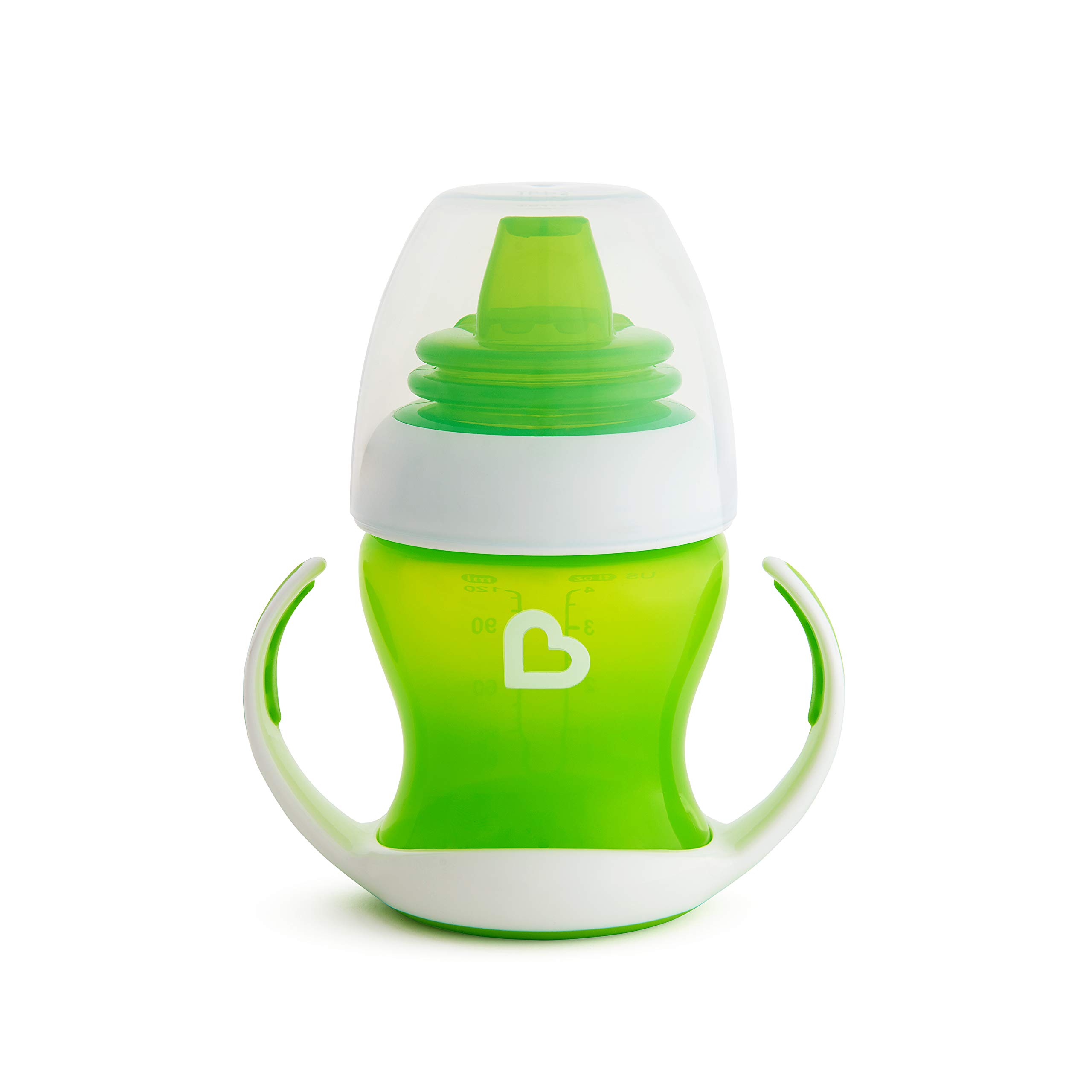 Book Cover Munchkin® Gentle™ Transition Sippy Trainer Cup, 4 Ounce, Green