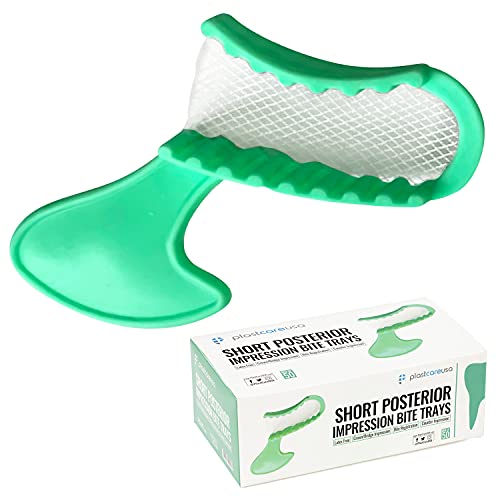 Disposable Dental Bite Registration Trays (Short Posterior), Green (Box of 50)