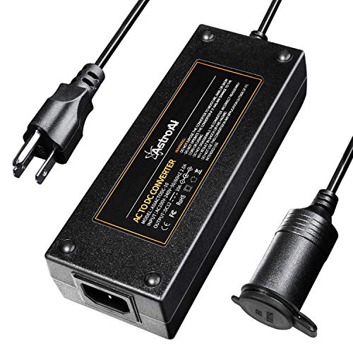 AstroAI AC to DC Converter 10A 120W 7.78Ft 110~240V to 12V Car Cigarette Lighter Socket AC DC Power Supply Adapter Transformer for Car Devices