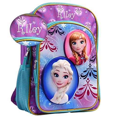 Book Cover Personalized Licensed Disney's Frozen 2 Character Backpack - 16 Inch (Elsa and Anna)