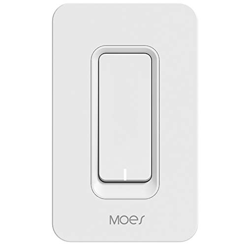 WiFi Smart Light Switch Wireless Remote Control Anywhere Works with Alexa and Google Assistant Timing Function No Hub Required Neutral Wire Require (WT02S(Smart Light Switch))
