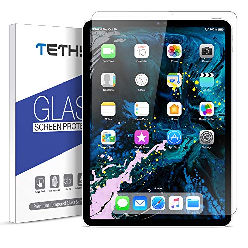 TETHYS Glass Screen Protector Designed for iPad Pro 11-inch [1 Pack] Durable HD Tempered Glass for Apple iPad Pro 11" Inch 2018 & Compatible with Most Case, 1-Pack