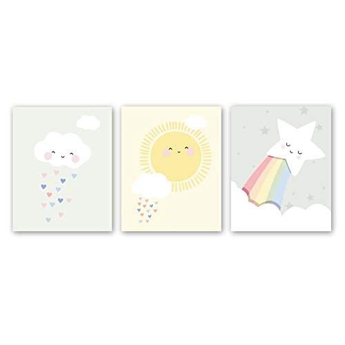 Book Cover Cute Baby Kids Room Nursery Funny Wall Art Printï¼ŒSet of 3 Art Poster ï¼ˆ8