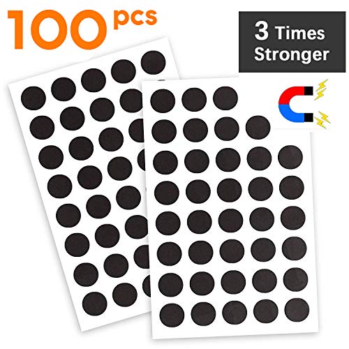 Flexible Magnet Round with Adhesive by House Again - Perfect for Crafts & DIY Projects, Hanging & Organizing Light Objects at Home Office or Warehouse, 100Pcs