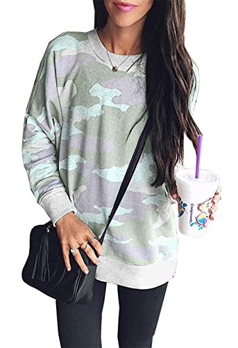 BTFBM Women's Leopard Print Long Sleeve Crew Neck Fit Casual Sweatshirt Pullover Tops Shirts