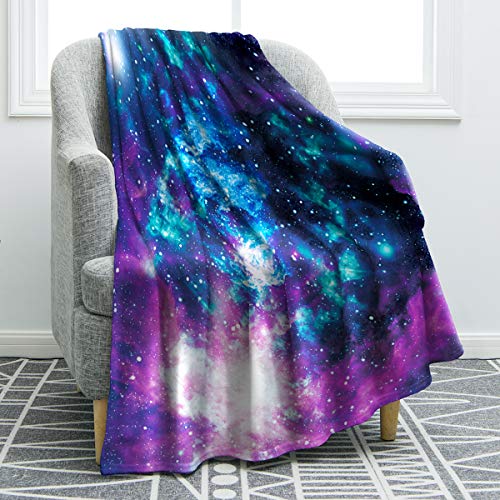 Book Cover Jekeno Galaxy Blanket Soft Comfortable Purple Print Throw Blanket for Sofa Chair Bed Office 50