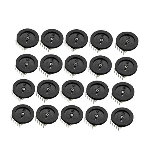 uxcell 50K Ohm Dial Wheel Potentiometer for Audio Stereo Volume Switch Control 16x2mm 20Pcs