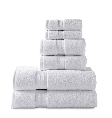 Book Cover 804 GSM 6 Piece Towels Set, 100% Cotton, Premium Hotel & Spa Quality, Highly Absorbent, 2 Bath Towels 27