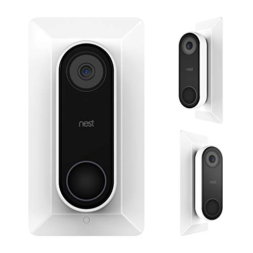 Koroao Wall Plate Come with L35Â°/R35 Â° Wedge for Nest Hello,Nest Hello Doorbell Plastic Material Adjustment Mounting Wall Plate Wedge Kit. (White)