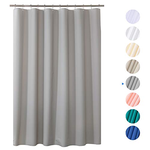 Amazer Shower Curtain, 72" x 72" Grey EVA 8G Thick Bathroom Shower Curtains Non-Toxic No Chemical Odor Eco-Friendly with Heavy Duty Clear Stones and Rust-Resistant Grommet Holes