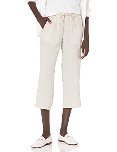Amazon Essentials Women's Drawstring Linen Crop Pant