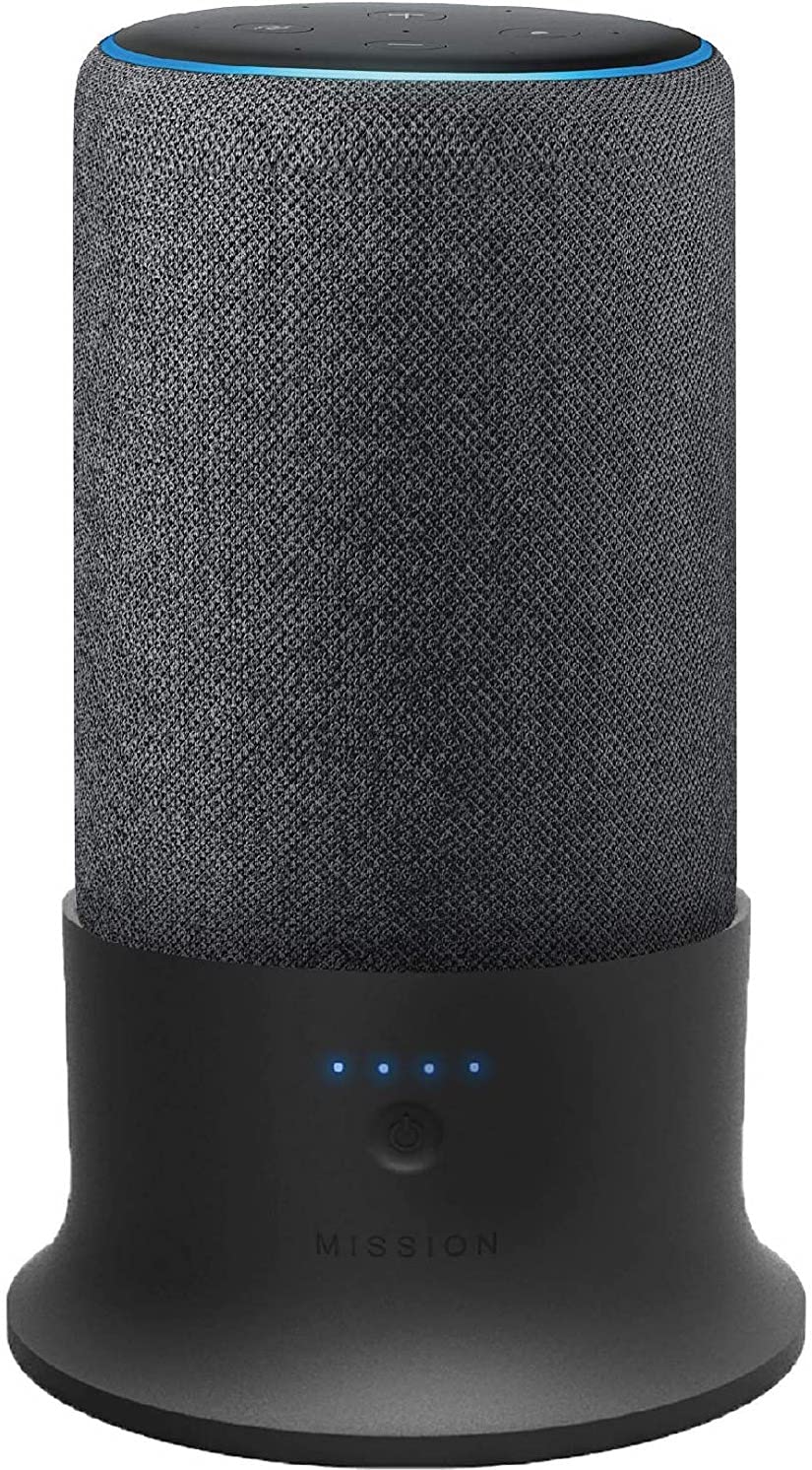 Mission Battery Base for Amazon Echo Plus (2nd Generation) Black