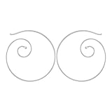Boma Jewlery Sterling Silver Round Spiral Pull Through Hoop Earrings