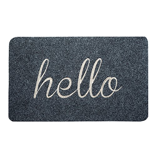 Book Cover BIGA Hello Front Welcome Entrance Door Mats for Indoor Outdoor Entry Garage Patio High Traffic Areas Shoe Rugs All Season Non Slip Backing in Homes Apartments Condos Decks Porches Laundry