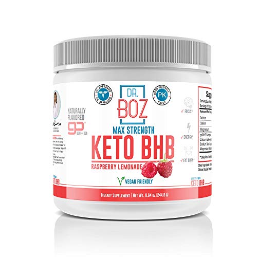Book Cover Dr. Boz Keto BHB Powder [Exogenous Ketones Supplement] - Best Keto Supplement for Weight Loss - Keto Supplement | Keto Shake â€“ Keto Diet BHB Powder - [Raspberry Lemonade 244g]