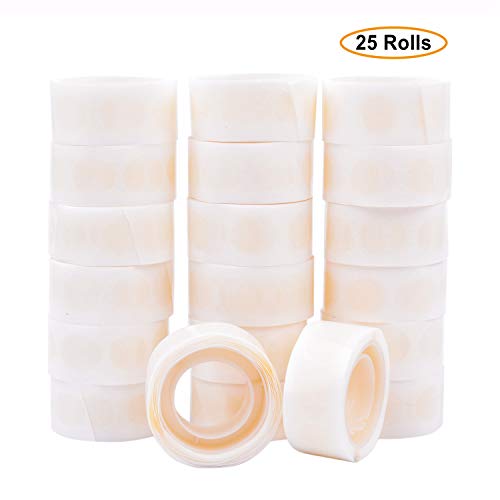 GCOA Balloon Glue 2500 PCS (25 Rolls) Double Sided Dots of Glue Craft Removable Adhesive Point Tape Non-Liquid Glue for Scrapbook,Party,Wedding,Balloons Decoration