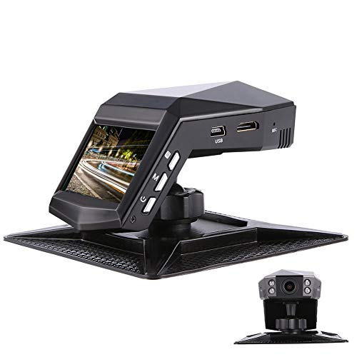 denicer Car Dash Cam IR Night Vision 1080P Dashboard Camera 170 Wide Angle 2” Display with Parking Monitor, WDR, G-Sensor, Loop Recording. Single Recording(NO SD Card Included)