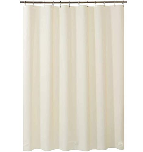 Book Cover AmazerBath Plastic Shower Curtain Liner, 72 x 72 Inches Beige EVA 8G Thick Bathroom Shower Curtains with Heavy Duty Clear Stones and Grommet Holes