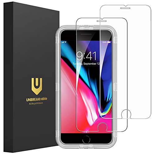 Book Cover UNBREAKcable Screen Protector for iPhone 7 Plus 8 Plus [2-Pack] - Double Defense Series Premium Tempered Glass for iPhone 7 Plus/ 8 Plus, Case Friendly, Anti-Bubbles, Scratch-Resistant