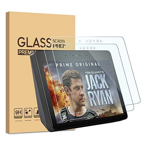 [2-Pack] PULEN Screen Protector for Echo Show 2 (2nd Gen),Full Screen Coverage No Bubble 9H Tempered Glass for Echo Show 2nd Generation 2018 (10.1 Inch)