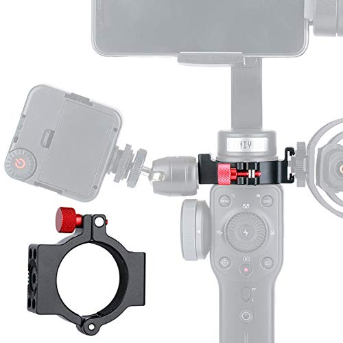 Smooth 4 Rode Clamp Ring Extension Adapter with Cold Shoe for Zhiyun Smooth 4, Applied to Rode Microphone/LED Video Light/Monitor Vlogging