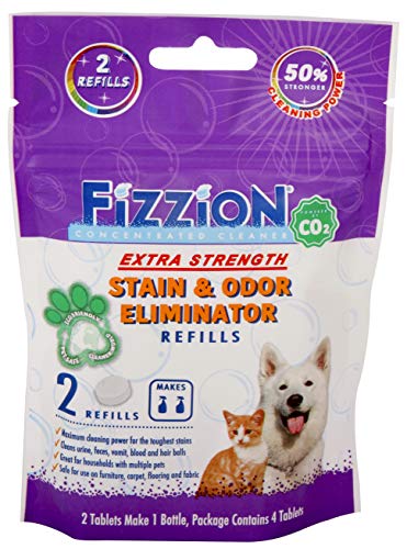 Fizzion Pet Stain and Odor Extra Strength Eliminator 2 Refills (Extra Strength)