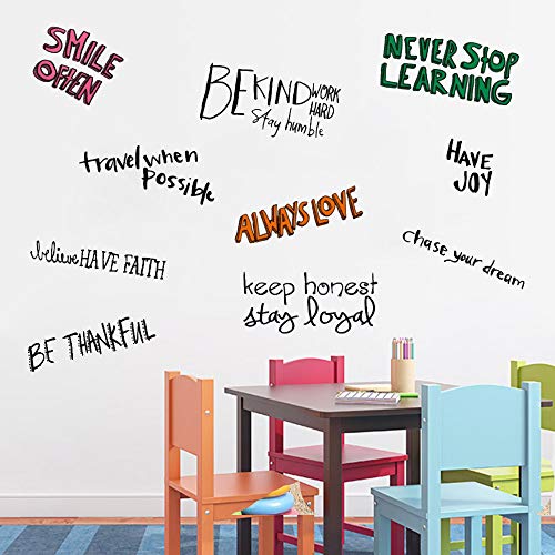Assorted Inspirational Wall Quotes Decals for Kids Room Motivational Wall Quote Decor Art Stickers Stay Humble Work Hard Never Stop Learning
