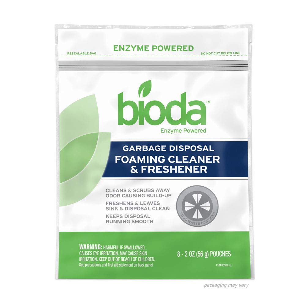 Book Cover Bioda Garbage Disposal Foaming Cleaner & Freshener, Professional Strength, 8-Pack,BEB-00018
