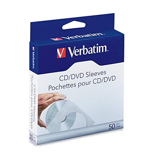 Book Cover Verbatim CD/DVD Paper Sleeves-with clear window 50pk