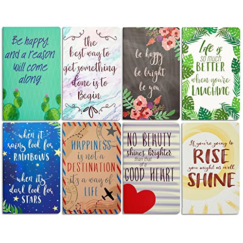 Paper Junkie Set of 8 Inspirational Notebooks, 5x8 Bulk Journals with 8 Unique Motivational Quotes for Women, Family and Teacher Appreciation Gifts Bulk (40 Sheets/80 Pages)