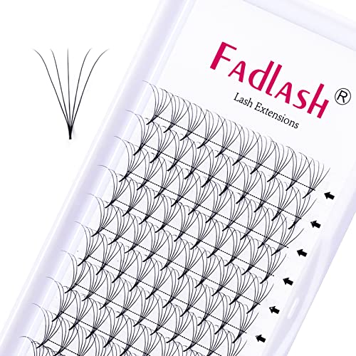 Volume Eyelash Extensions D Curl 8~20mm Premade Fans Lash Extensions 3D/5D 0.10mm Volume Fans Supplies by FADLASH (5D-0.10-D, 13mm)
