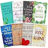 8 Pack Inspirational Notebooks with Motivational Quotes Bulk, 5x8 Lined Journals for Women, Students, Appreciation Gifts, Friends, Teachers