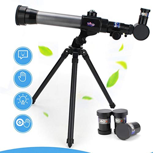 Acecor Children’s Science Telescope, Students Astronomy Inspiration Exploring Science Astronomical Telescope Toy 20x/30x/40x Magnifying Glass