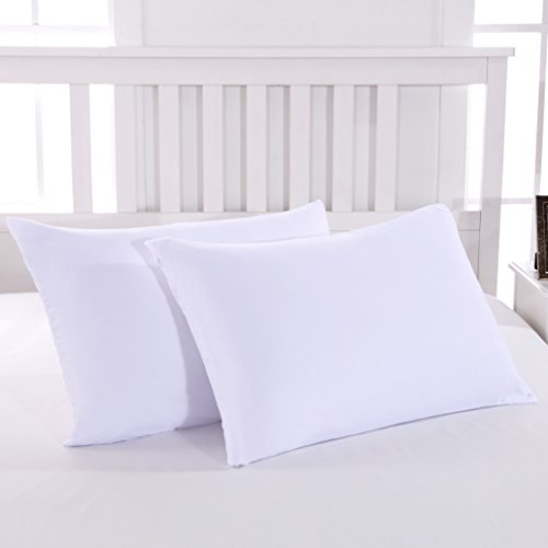 Zippered Pillowcases 2-Piece Super Soft Durable Brushed Microfiber 1800 Plush Experience Machine Washable White King
