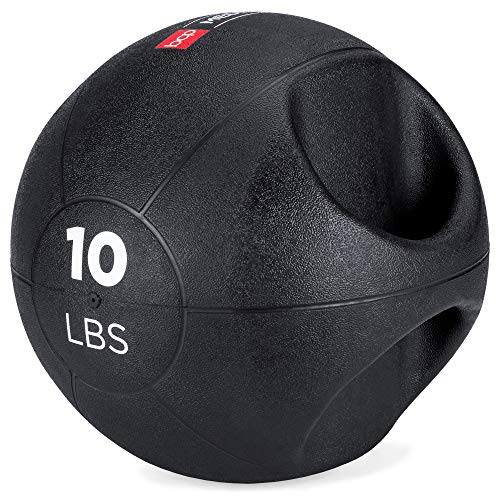 Book Cover Best Choice Products 10lb Dual-Grip Medicine Ball Exercise Equipment for Strength Core Balance Training w/Handles