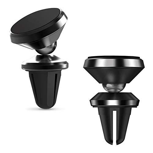 Book Cover Magnetic Phone Car Mount, MANORDS Universal Air Vent Cell Phone Holder 360°Rotation GPS Mount Compatible iPhone Xs Max Xs X 8 Plus 7 6s SE Samsung Galaxy S9 S8 Edge Note 9 More (Black)