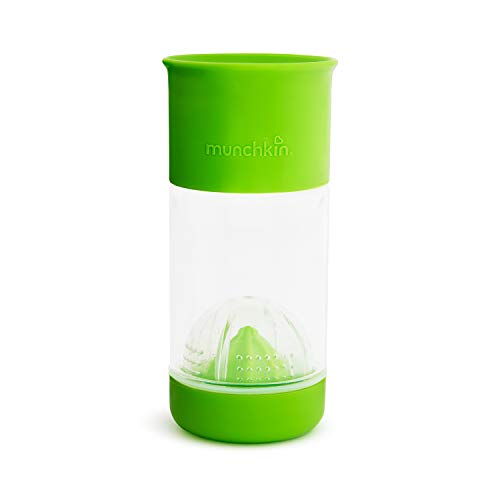 Book Cover Munchkin Miracle 360 Fruit Infuser Sippy Cup, 14 Ounce, Green