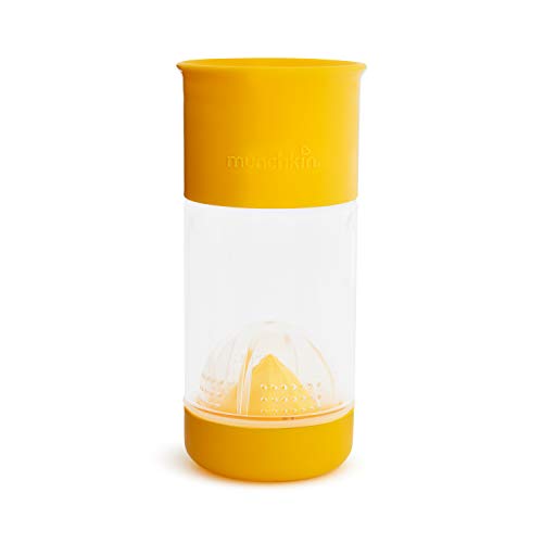 Book Cover Munchkin Miracle 360 Fruit Infuser Sippy Cup, 14 Ounce, Yellow